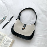 Canvas Patchwork Small Shoulder Bags For Women
