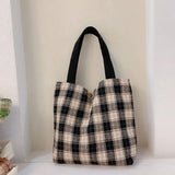 Plaid Shoulder Bags for Women Handbag Tote Crossbody Purse Shopper Bag