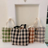 Plaid Shoulder Bags for Women Handbag Tote Crossbody Purse Shopper Bag