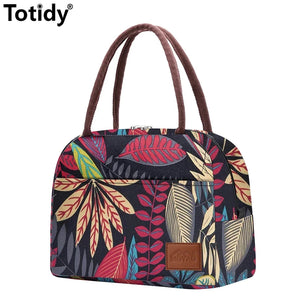 Canvas Portable Cooler Lunch Bag Thermal Insulated Multifunction Food Bags