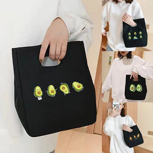 Canvas Portable Lunch Bag Insulated Eco-Friendly Bento Pouch