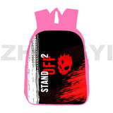 Canvas Print Standoff 2 Backpack Women Travel Shoulder Bag Pink 12/16 Inch