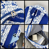 Girls Cartoon School Backpack for Teens 6-12 Yrs Waterproof Book Bag