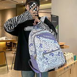 Girls Cartoon School Backpack for Teens 6-12 Yrs Waterproof Book Bag