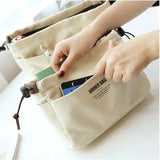 Canvas Purse Organizer Bag with Compartment Lightweight