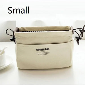 Canvas Purse Organizer Bag with Compartment Lightweight