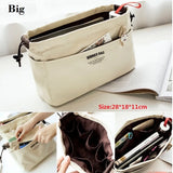 Canvas Purse Organizer Bag with Compartment Lightweight