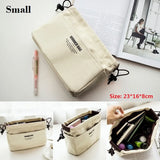 Canvas Purse Organizer Bag with Compartment Lightweight