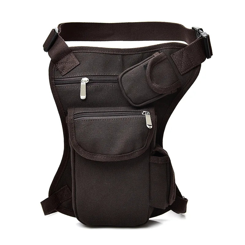 Canvas Riding Waist and Leg Bag Outdoor Leg Bag Motorcycle Male