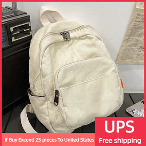 Canvas School Backpack Vintage Lightweight Small Mini Backpack