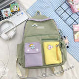 Canvas Schoolbags For Teenage Girls Children Shoulder Bags Female Backpack