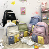Canvas Schoolbags For Teenage Girls Children Shoulder Bags Female Backpack