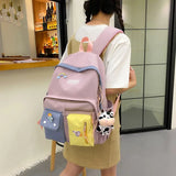 Canvas Schoolbags For Teenage Girls Children Shoulder Bags Female Backpack