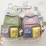 Canvas Schoolbags For Teenage Girls Children Shoulder Bags Female Backpack
