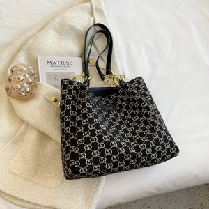 Woman Canvas Shopper Tote Bag Cotton Shoulder Bag