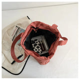 Canvas Shopper Shoulder Bag For Women Soft Cotton Shopping Totes Bag