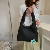 Canvas Shopping Bags For Woman Spring Shoulder Bag Soft Canvas Shopper Totes