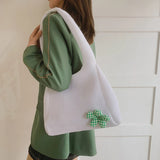 Canvas Shopping Bags For Woman Spring Shoulder Bag Soft Canvas Shopper Totes