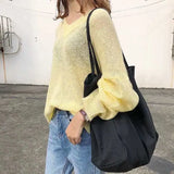 Large Capacity Women's Vintage Canvas Tote Bag
