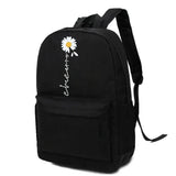 Canvas Shoulder Backpack Daisy Print Youth Sport Casual Male Travel Camping