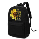 Canvas Shoulder Backpack Daisy Print Youth Sport Casual Male Travel Camping