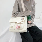 Canvas Shoulder Bag Messenger Bag Crossbody Tote Bag School Bags