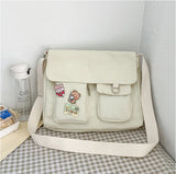 Canvas Shoulder Bag Messenger Bag Crossbody Tote Bag School Bags