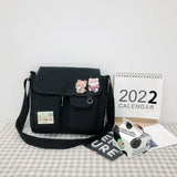 Canvas Shoulder Bag Messenger Bags for Women Men Crossbody Bags Tote Bag