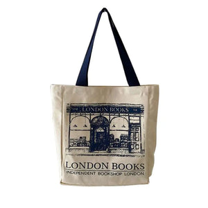 Canvas Shoulder Bag Casual Print Large Capacity Shopping Tote