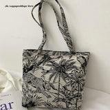 Embroidery Pattern Clutch Canvas Shoulder Bag