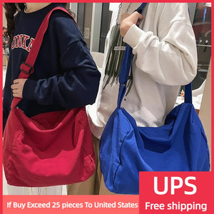 Canvas Shoulder Bag Women Casual Purses Crossbody Travel Handbags