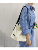 Canvas Shoulder Bag Student Messenger Tote Bag Japanese