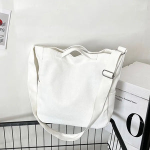 Canvas Shoulder Bag Handbag for Women Casual Tote Eco Crossbody Bag