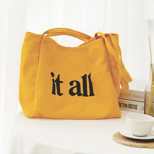 Canvas Shoulder Bag Large Capacity Grocery Totes Handbag