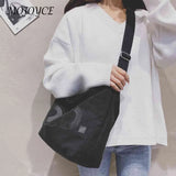 Canvas Shoulder Bag Large Capacity Letter Printed Ladies Handbags Soft Casual