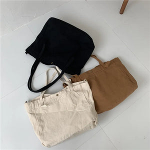 Canvas Shoulder Bag Handbag Large Capacity