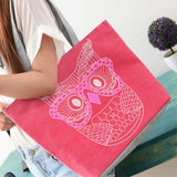 Owl Print Shoulder Bag Women Casual Handbag Large Tote Purse