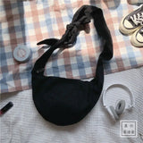 Canvas Shoulder Bag Women Tie Hobos Crossbody Bags Ladies Handbags Shopping Bag