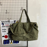 Women Canvas Shoulder Bag Teen Girls Crossbody Handbag