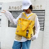 Canvas Shoulder Bags Multi-pockets Zipper Underarm Crossbody for Students