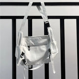 Japanese Retro Canvas Shoulder Crossbody Bag Preppy Style