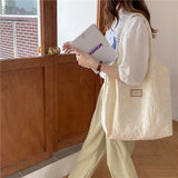 Floral Print Canvas Shoulder Bag for Women