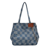 Canvas Shoulder Bags Women Large Capacity Checkerboard Students Preppy School