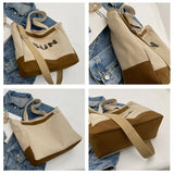 Canvas Shoulder Bags Women Large Capacity Lightweight Casual Messenger Bag