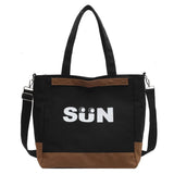 Canvas Shoulder Bags Women Large Capacity Lightweight Casual Messenger Bag