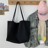 Canvas Shoulder Bags Large Capacity Portable Shopping Handbags
