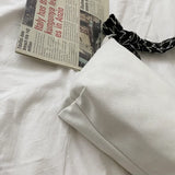 Canvas Shoulder Bags Women Letter Printed Casual Mini Bag Underarm Handbags