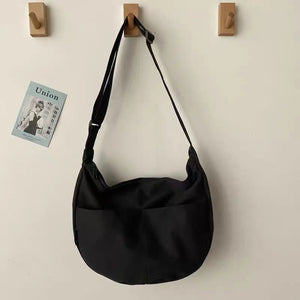 Canvas Shoulder Bags Women Solid Cross Body Large Capacity
