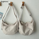 Canvas Shoulder Bags Women Solid Cross Body Large Capacity