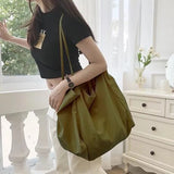 Canvas Shoulder Bags Women Solid Large Capacity Tote Bag Shopping Travel